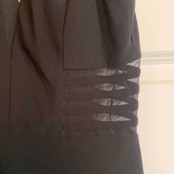 Sexy Mesh Cutout and Deep V Bodycon Dress - Picture 3 of 5